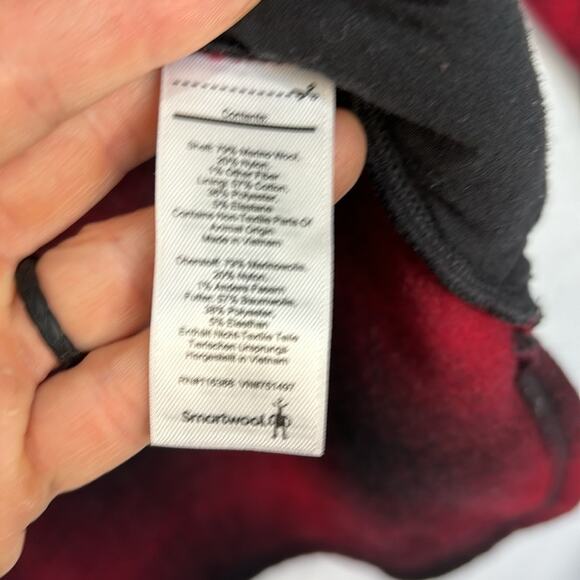 Smartwool Merino Wool Shacket Jacket Red Black Plaid Anchor Line Women’s Size XS - Picture 8 of 11